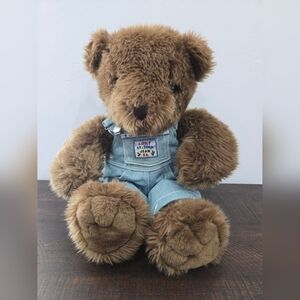 Vintage Little Arizona Jean JCPenney Collection Plush Bear Blue Jean Overall 17"